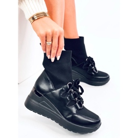 Botine Kaye Black cu pană cu partea superioară elastică negru 5