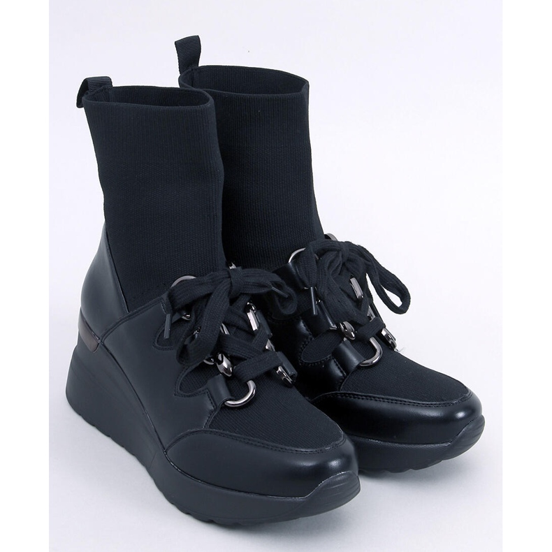 Botine Kaye Black cu pană cu partea superioară elastică negru 1