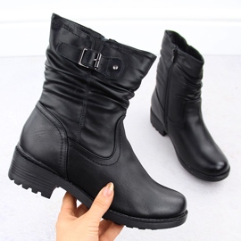 Botine de damă confortabile, negre, izolate Unisoft negru 1