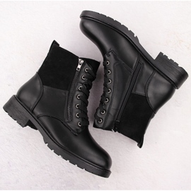 Cizme trapper de damă izolate negre unisoft negru 3