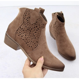 Cizme de cowboy izolate de damă maro Potocki SZ12189 1