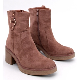 Botine Cooke Khaki cu toc lat maro 1