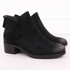 Botine izolate de dama, negre, Potocki 12472 negru 2