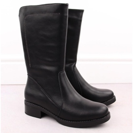 Botine de damă din piele neagră de la Sergio Leone BT287-S negru 1