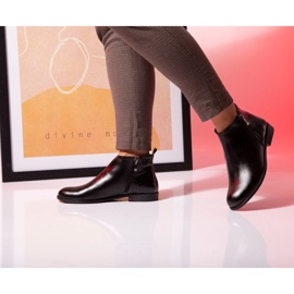 BUTDAM Cizme de toamna cu toc plat Btz Aurora din piele neagra negru 2