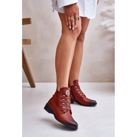 Jezzi Botine joase, izolate, cu fermoar si decor, maro Nevalia 2 Jezzi Botine joase, izolate, cu fermoar si decor, maro Nevalia 2