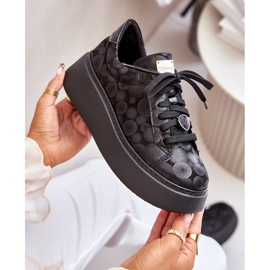 Pantofi sport din piele pe platformă Maciejka 06191-42 Negru 2