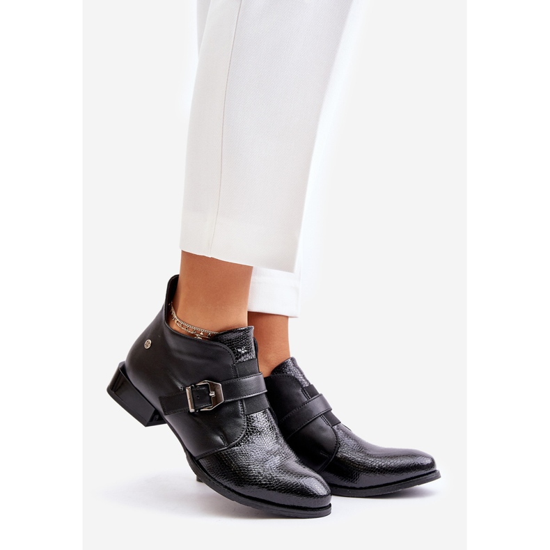 Cizme Din Piele Cu Fermoar Maciejka 06692-01 Negru 1