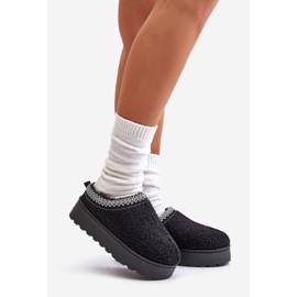 Cizme De Zapada Dama Platforma Cu Broderie, Tirisa Neagra negru 1 Cizme De Zapada Dama Platforma Cu Broderie, Tirisa Neagra negru 1