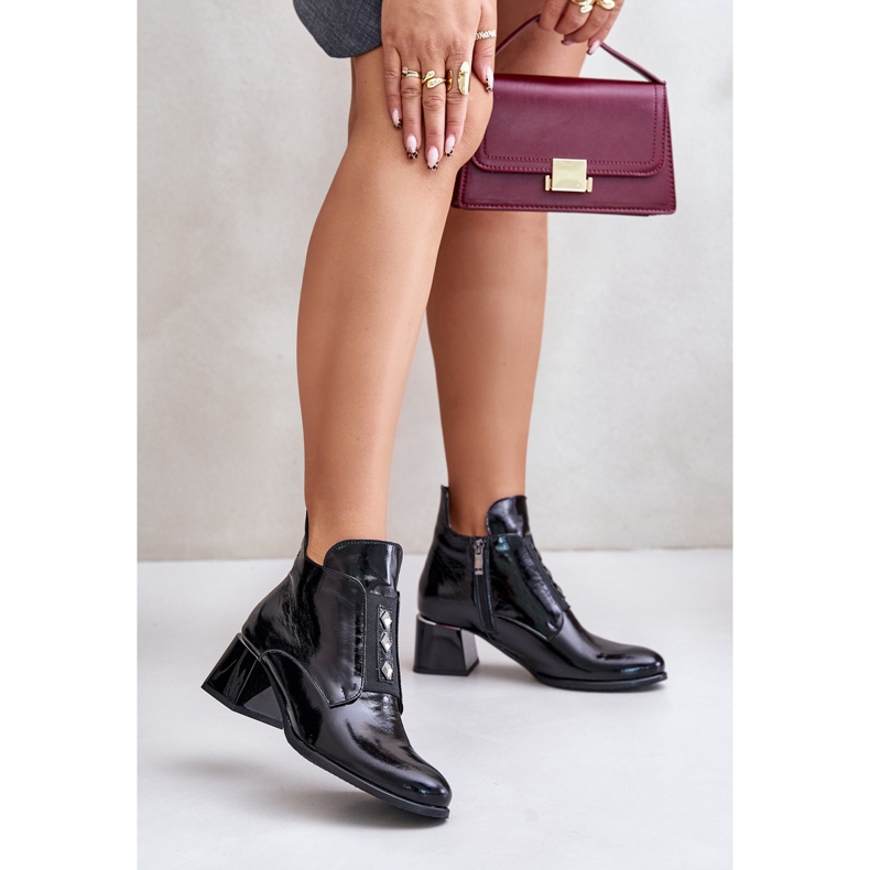 Botine de brevet Zazoo 60504, izolate, negre negru 2
