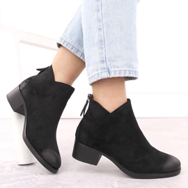 Botine izolate de dama, negre, Potocki 12472 negru 4