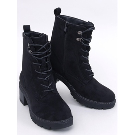 Botine confortabile cu toc înalt Reed Black negru 1