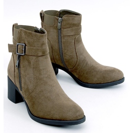 Botine clasice cu toc de la Irving Green verde 1