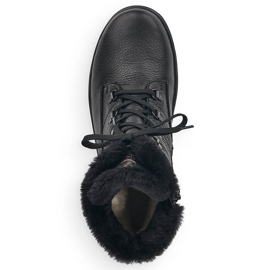 Ghete de dama neagra din piele izolata Remonte R8480-01 negru 1