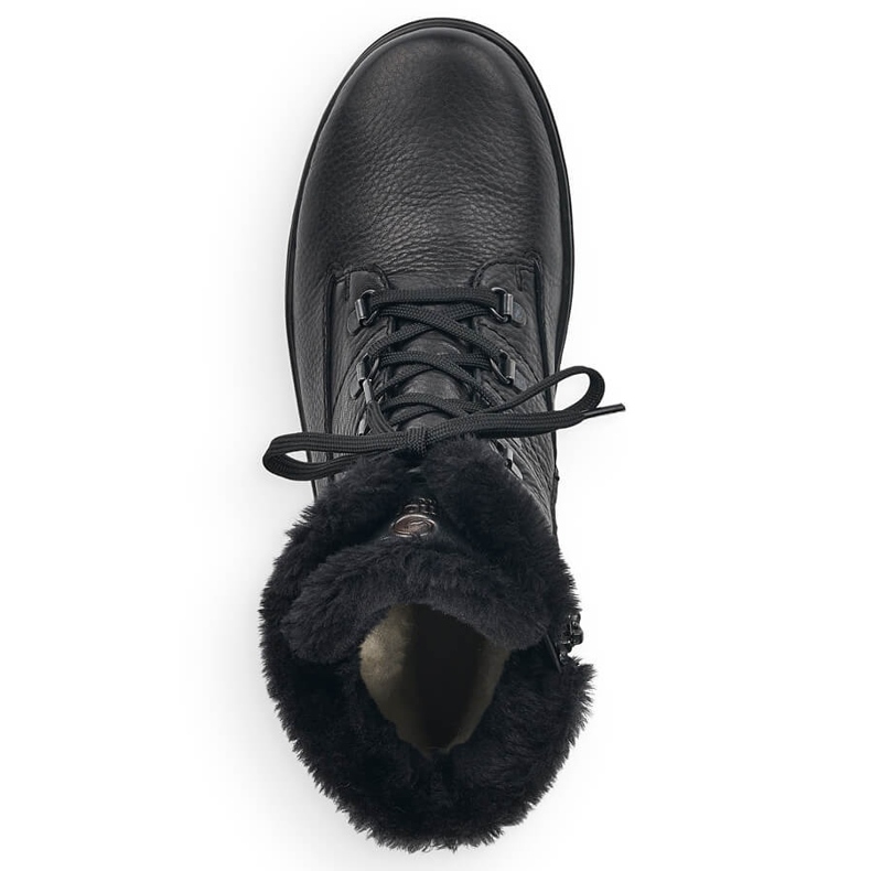 Ghete de dama neagra din piele izolata Remonte R8480-01 negru 1