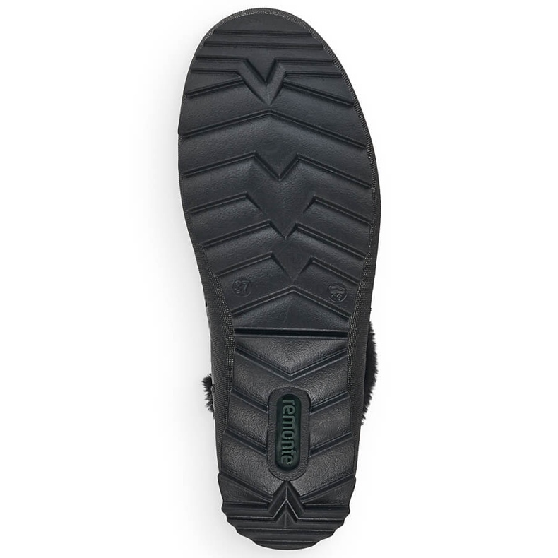 Ghete de dama neagra din piele izolata Remonte R8480-01 negru 2