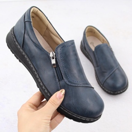 Pantofi de damă confortabili, înalți, bleumarin Potocki 90308 albastru 1
