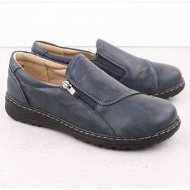 Pantofi de damă confortabili, înalți, bleumarin Potocki 90308 albastru 2