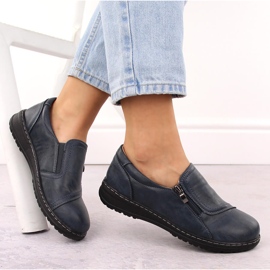 Pantofi de damă confortabili, înalți, bleumarin Potocki 90308 albastru 4