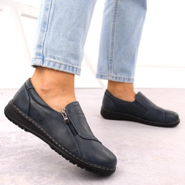 Pantofi de damă confortabili, înalți, bleumarin Potocki 90308 albastru 5