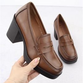 Pantofi de dama cu toc inalt, maro Potocki 12451 1 Pantofi de dama cu toc inalt, maro Potocki 12451 1