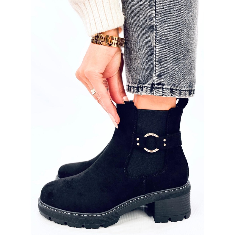 Cizme Chelsea Airon Black cu toc joasă negru 1 Cizme Chelsea Airon Black cu toc joasă negru 1