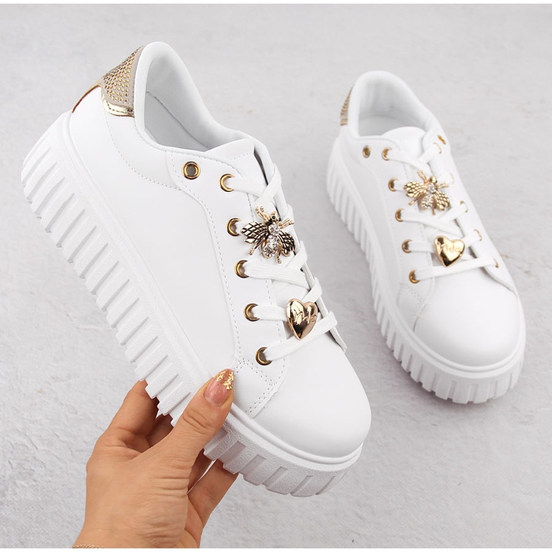 Pantofi sport dama cu platforma, alb NEWS 4756 1 Pantofi sport dama cu platforma, alb NEWS 4756 1