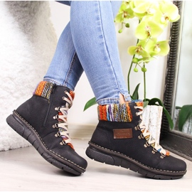 Cizme izolate dama negre Rieker 73343-0 negru 1