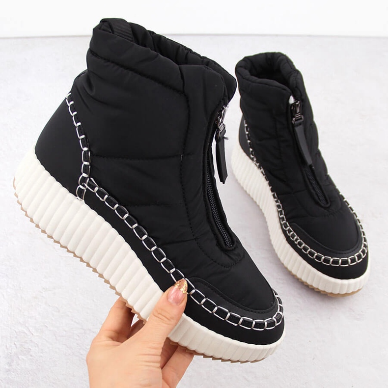 Cizme de zapada de dama cu fermoar, Potocki negre Z24-72300 negru 1