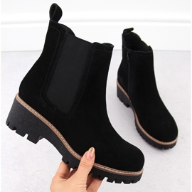 Ghete Chelsea dama piele neagra Filippo DBT4805 negru 1