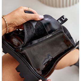 Cizme de damă pentru lucrător în brevet, izolate, cu inscripții, negru, zinfrey 2 Cizme de damă pentru lucrător în brevet, izolate, cu inscripții, negru, zinfrey 2