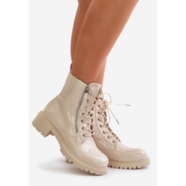 Cizme Muncitor Brevet Cu Fermoar, Izolator Bej Ravanthia 1