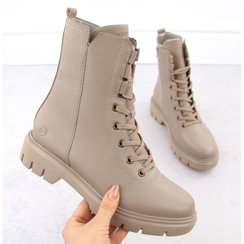 Piele izolate de damă pentru lucrători bej Remonte D1W76-20 1