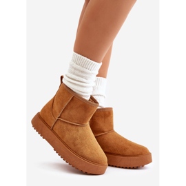Cizme de zapada pentru dama cu platforma din piele intoarsa ecologica Camel Atteria maro 1 Cizme de zapada pentru dama cu platforma din piele intoarsa ecologica Camel Atteria maro 1