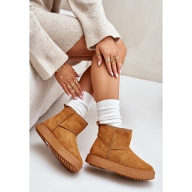 Cizme de zapada pentru dama cu platforma din piele intoarsa ecologica Camel Atteria maro 2 Cizme de zapada pentru dama cu platforma din piele intoarsa ecologica Camel Atteria maro 2