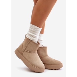 Cizme de zapada cu platforma de dama din piele intoarsa ecologica bej Atteria 1 Cizme de zapada cu platforma de dama din piele intoarsa ecologica bej Atteria 1