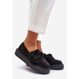 Mocasini De Dama Pe Platforma Cu Fundita, Negru Naivine 1