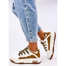 Adidasi de dama Allman Camel alb 3