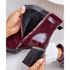 S.Barski Cizme izolate de damă, cu toc înalt, cu cataramă decorativă D&A MR880-085 Bordeaux roșu 2 S.Barski Cizme izolate de damă, cu toc înalt, cu cataramă decorativă D&A MR880-085 Bordeaux roșu 2