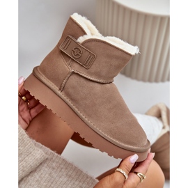 Cizme de zapada piele intoarsa cu blana Vinceza 97951 Bej 2