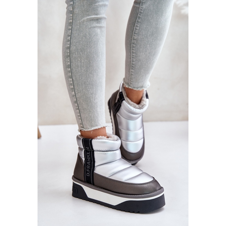 Cizme de zăpadă joase, cu talpă groasă D.Franklin DFSH371010 Argintiu gri 2