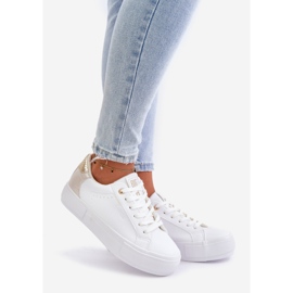 Pantofi de damă izolați pe platforma Big Star OO274A452 alb 1