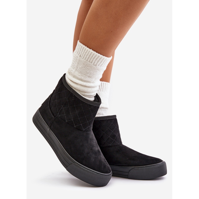 Cizme De Zapada Cu Fermoar Izolat Cu Blana Big Star OO274A522 Negru 1 Cizme De Zapada Cu Fermoar Izolat Cu Blana Big Star OO274A522 Negru 1