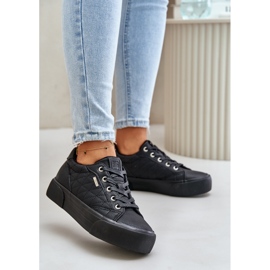 Pantofi de damă cu platformă izolată Big Star OO274A465 Negri negru 2