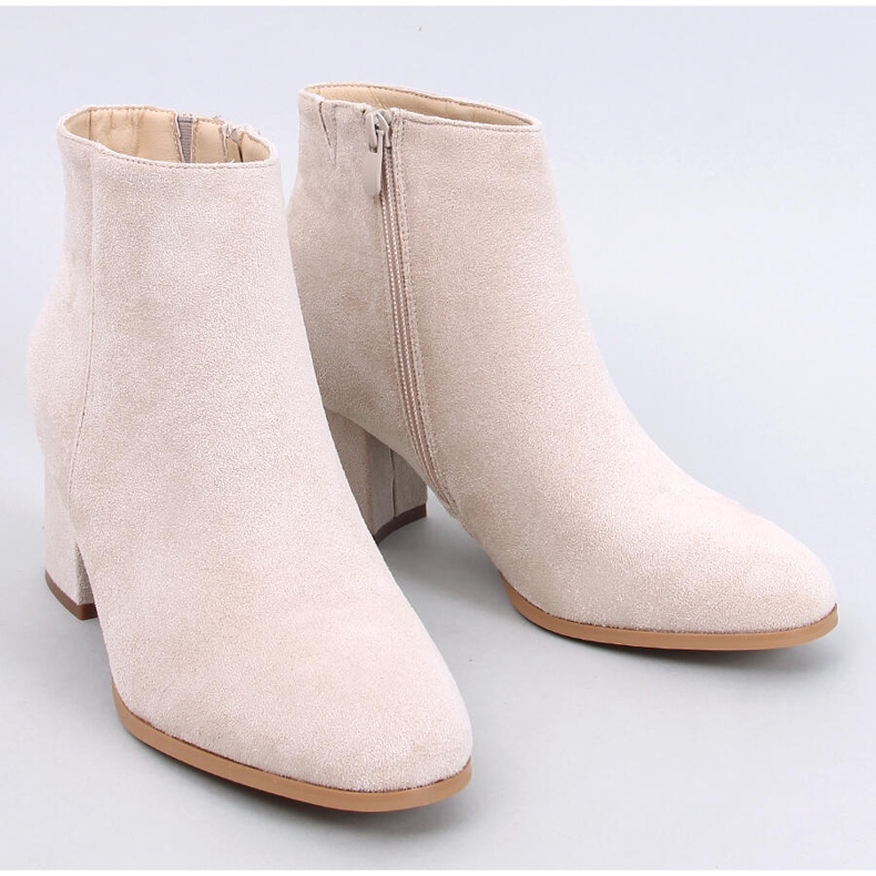 Botine netede Marple Beige cu toc înalt bej 1