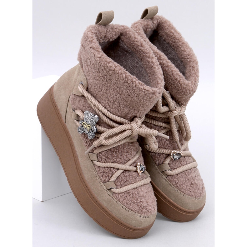 Cizme de zapada Remati Khaki cu shearling maro 1 Cizme de zapada Remati Khaki cu shearling maro 1