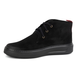 Pantofi bărbați din piele Chukka KAMPOL 109/35 Sw, negru 1