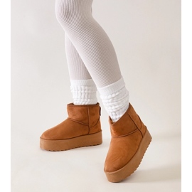 Cizme de zăpadă casual maro cu platformă înaltă de la Thaisa 1