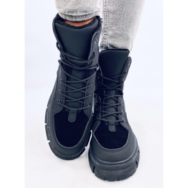 Botine izolate cu șireturi Torey Black negru 5