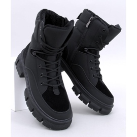 Botine izolate cu șireturi Torey Black negru 1